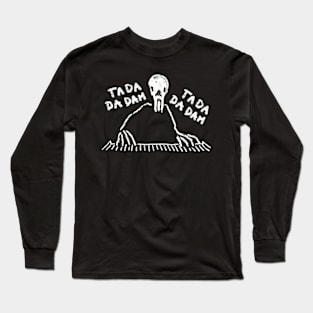 Creature in a skull playing the piano Long Sleeve T-Shirt